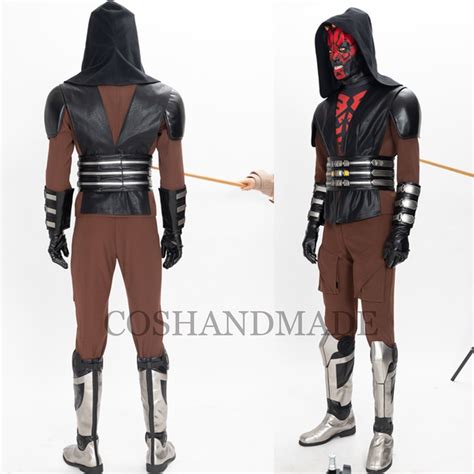 manufacturer price shopping now men s star wars darth maul black outfit tunic robe halloween