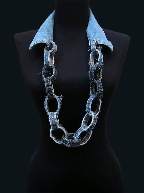 Items Similar To Denim Blue Jeans Necklace On Etsy In 2020 Denim