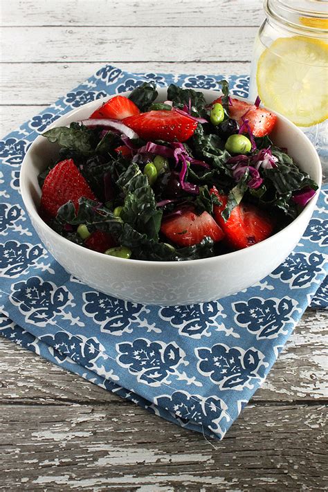Strawberry Spring Kale Salad The Lean Clean Eating Machine