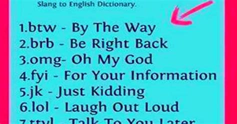 Internet Slang 50 Popular Texting Abbreviations And Acronyms Eslbuzz Learning English