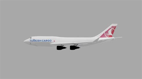 Turkish Airlines B747 400f 3d Model Cgtrader