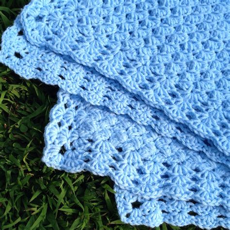 Crochet Baby Blanket Pattern Afghan Pattern Is Crocheted With Shell