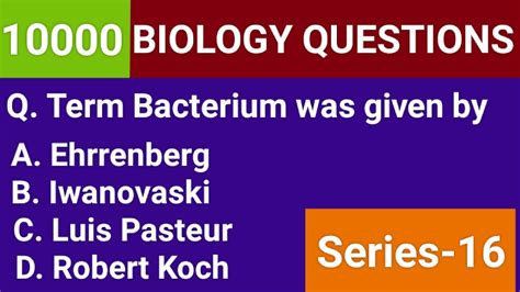 10000 Biology Questions Top 50 Series 16for Neet Tgt Pgt And All