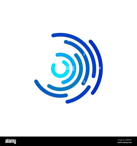 Abstract Whirlpool Line Logo Template Illustration Design Vector Eps