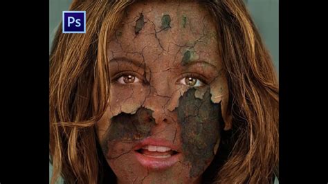 Create An Amazing Cracked Skin Effect In Photoshop Youtube