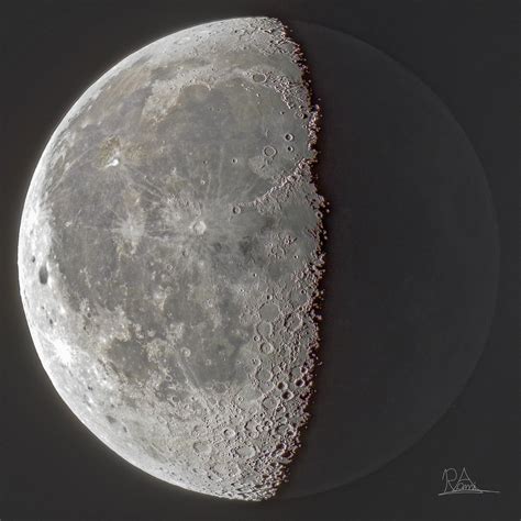 62 Last Quarter Moon In Hdr High Dynamic Range Rastrophotography