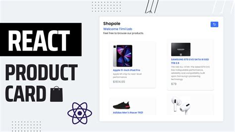 How To Make Product Card With React Build Product Card With React Js Firebase MockAPI YouTube