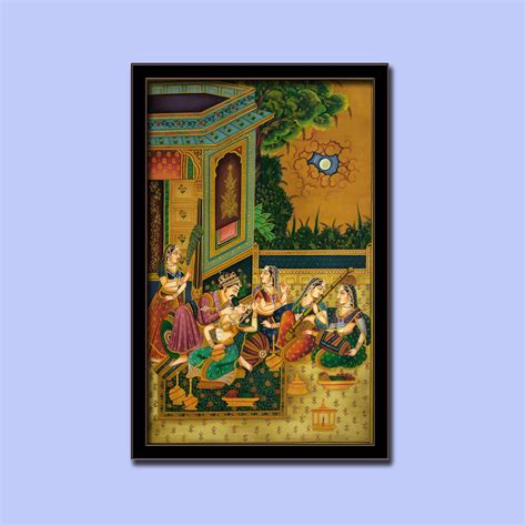 Indian Art Kama Sutra Illustration King And Queen Romance Etsy