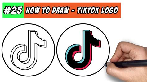 How To Draw Tiktok Easy Step By Step Tutorial Social Useful Stuff