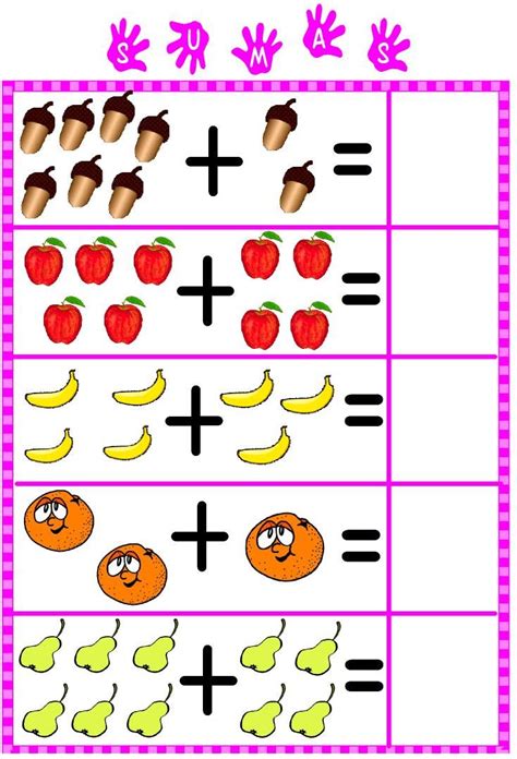 Actividades de matemáticas para preescolar. El Kinder de Mamá: Sumas y restas preescolar imprimibles Parte III