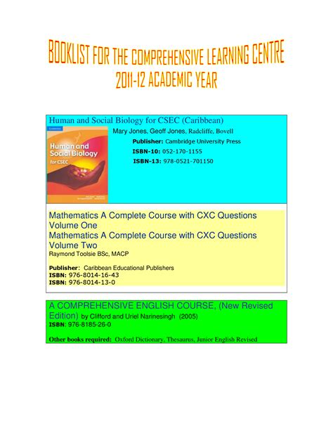 Pdf Mathematics A Complete Course With Cxc Questions Books 2011
