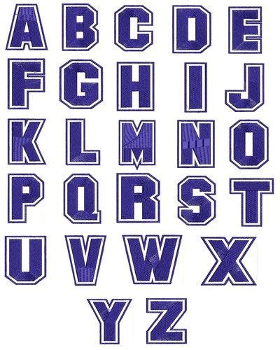 Football Font Machine Embroidery Designs Embroidery Patterns College