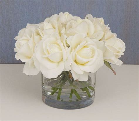 Cream White Large Roseroses Faux Water Acrylicillusion Etsy Real