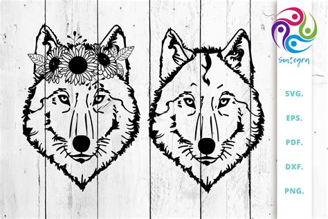 Floral Wolf Svg Cut File Bundle By Sintegra Thehungryjpeg