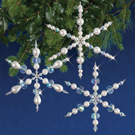 Holiday Beaded Ornament Kitsparkling Snowflakes Makes 3