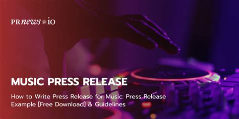 How To Write Press Release For Music Press Release Example Free