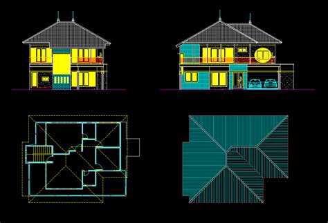 Model atap rumah yang datar dan desain garasi minimalisnya membuat tampak depan rumah terlihat sederhana tapi menarik. Cara Membuat Tampak Depan Rumah Dengan Autocad 2007 ...