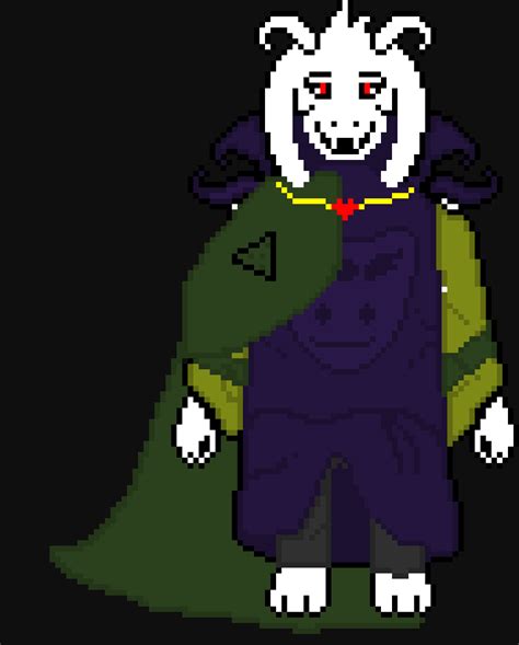 This mod adds massive amounts of color and detail to the battle/dialogue sprites in the game! Asriel Dreemurr ur recreated | Pixel Art Maker