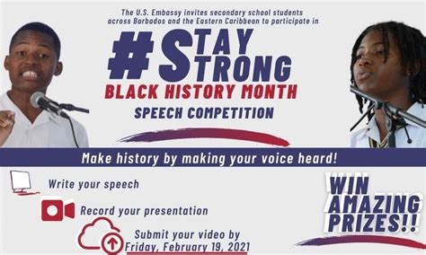 Black History Month Secondary School Speech Competition Us Embassy
