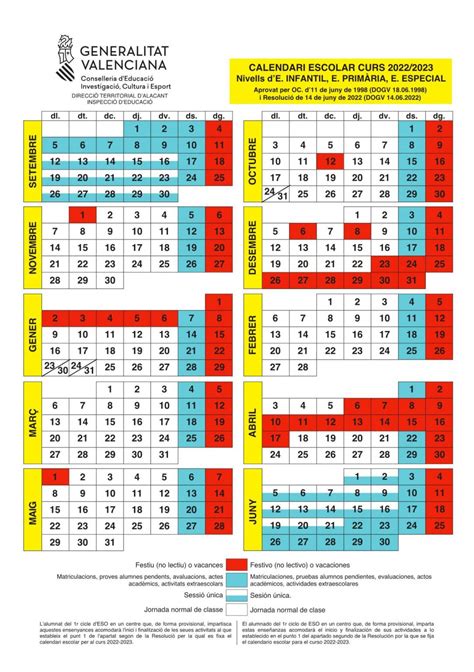 Horarios Y Calendario Escolar Ceip San Roque Alicante