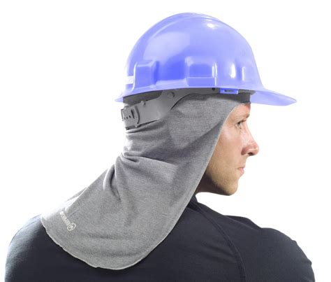 benchmark flame resistant hard hat liner sun protection inherent fr blend gray one size