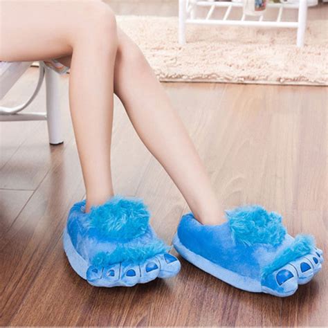 Novelty Furry Monster Adventure Slippers For Adults Men Women Funny