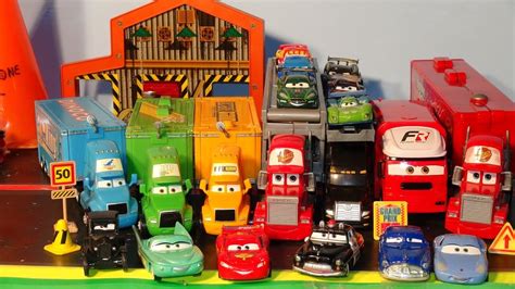 Pixar Cars The Haulers With Mack Lightning Chick Hicks The King And A New Hauler For The