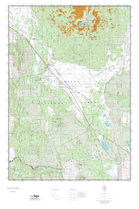 Mytopo Pine Creek Valley California Usgs Quad Topo Map