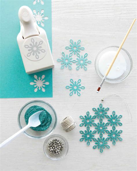 Eric Pikes Glittered Snowflake Ornaments Martha Stewart