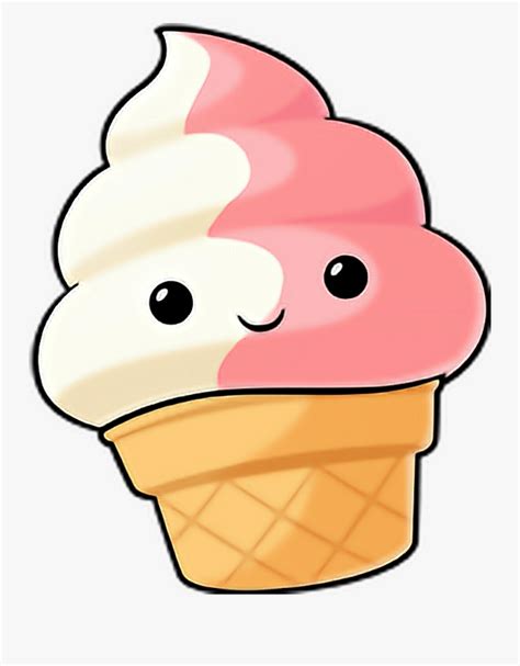 Cute Ice Cream Drawing Clipart Png Download Kawaii Ice Cream Cone