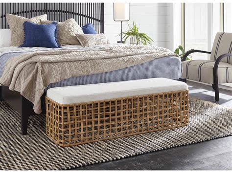 Getaway Coastal Living Home Collection Rattan Bench Universal Furniture