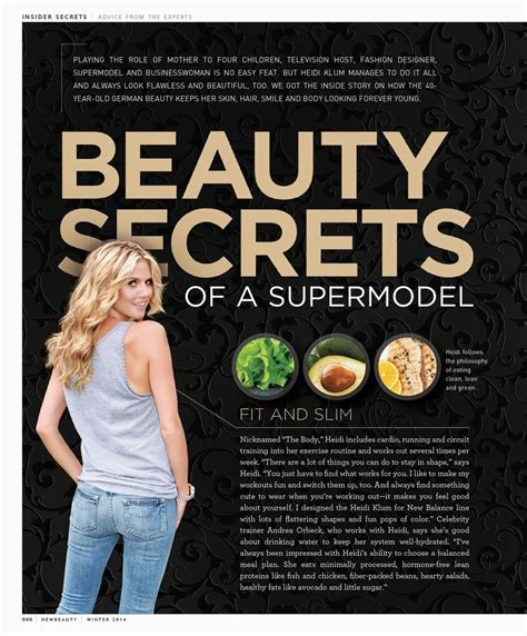 Heidi Klum Featured On New Beauty Magazine Cover Winterspring 2014