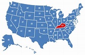Where Is Kentucky On The Us Map | US States Map