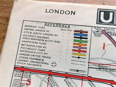 1909 London Underground Map Booklet Double Page Map Iconic Antiques