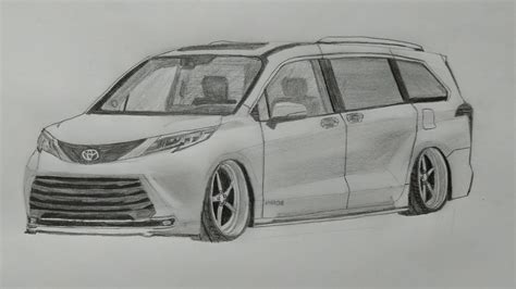 Of course a table is necessary (where on earth am i gonna draw). Car-Drawing TOYOTA New Sienna - YouTube