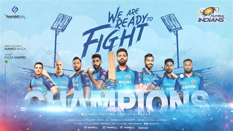 Mumbai Indians Poster Cricket Poster Design Ipl2020 Photoshop