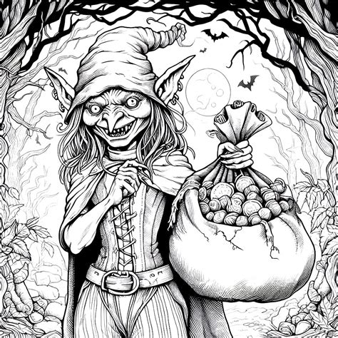 Scary Goblin Coloring Page Download Print Or Color Online For Free