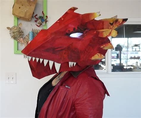 Upcycled Dragon Head Mask 7 Steps With Pictures Instructables