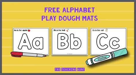 Free Printable Free Alphabet Playdough Mats