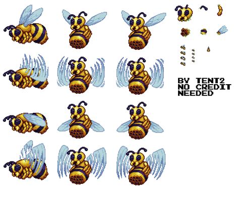 The Spriters Resource Full Sheet View Terraria Queen Bee