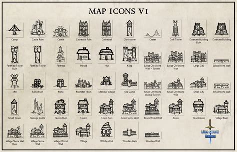 Map Icons Map Icons Fantasy Map Making Fantasy World Map