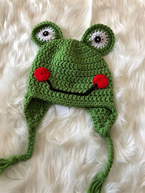 Frog Hat Etsy