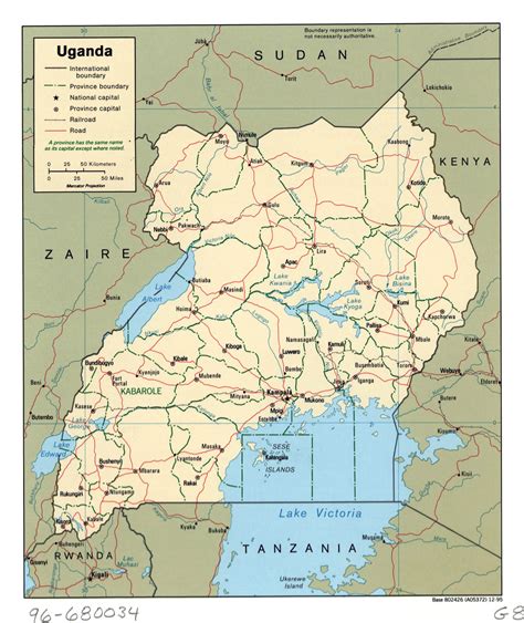 Detailed Political Map Of Uganda Uganda Detailed Political Map Images