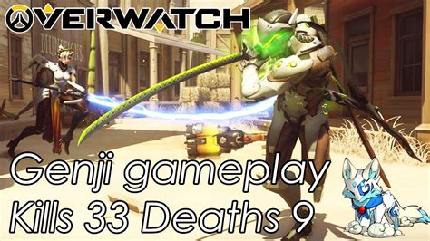 Overwatch Beta Test Genji Gameplay Kills 33 Deaths 9 Youtube