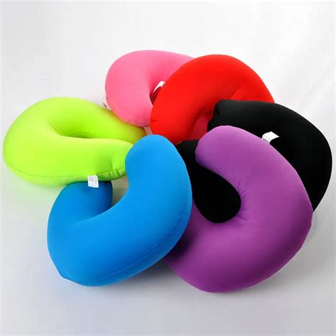 Inflatable Travel Pillow Air Cushion Neck Rest U Shaped Compact Plane Flight Travel Pillow In