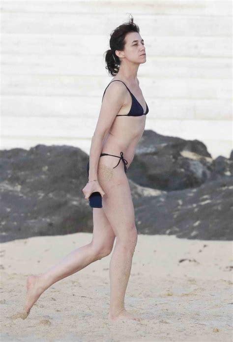 Charlotte Gainsbourg In A Black Bikini On The Beach In St Barts 0311