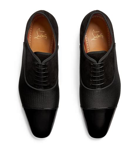 Mens Christian Louboutin Black Greggo Leather Oxford Shoes Harrods Countrycode