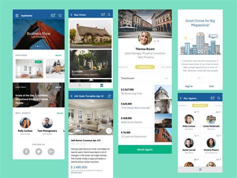 Internet of things and over the top. Real Estate app Design Sketch | UI Pixels - Free PSD and ...