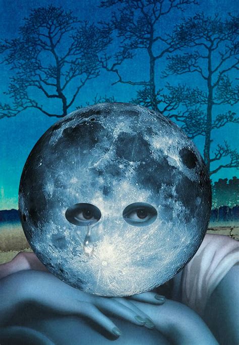 Blue Moon By Julia Lillard Surreal Art Pop Art Illustration Art