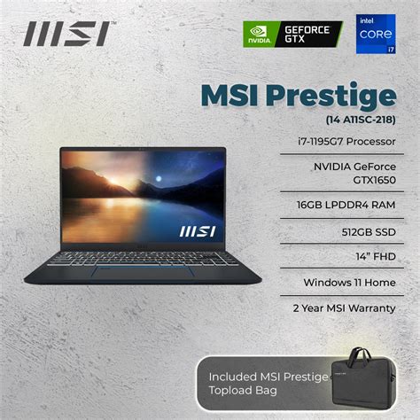 Msi Prestige 14 A11sc Price In Malaysia And Specs Rm4940 Technave